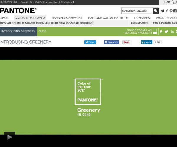 Pantone Greenery