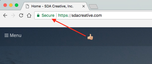 Secure badge in Chrome